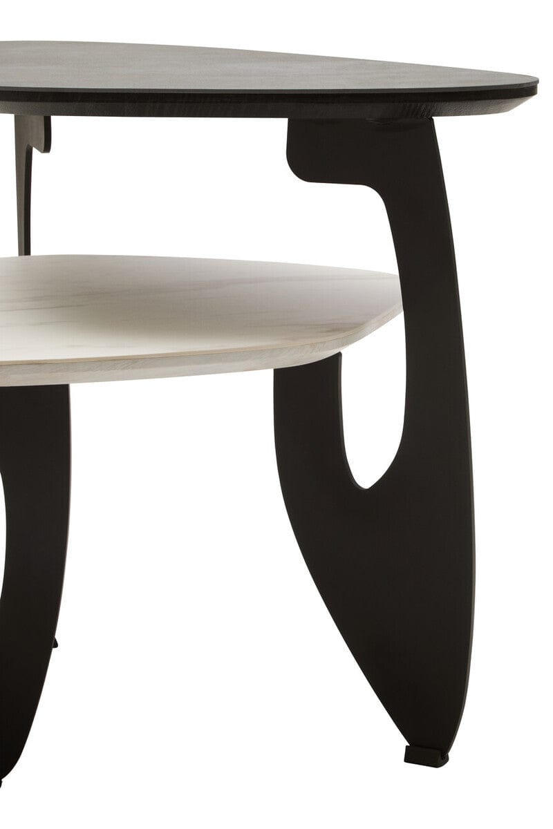 Hamilton Interiors Living Imperia 2 Tier Small Asymmetrical Ceramic Coffee Table House of Isabella UK
