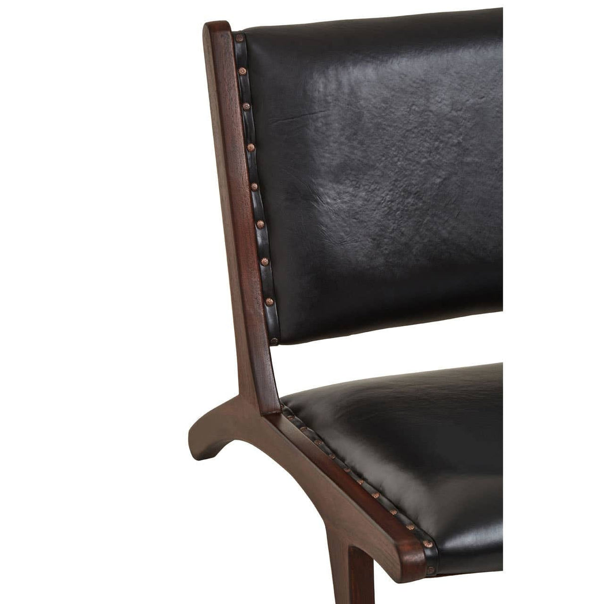 Hamilton Interiors Living Inca Genuine Black Leather Lounge Chair House of Isabella UK