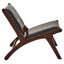 Hamilton Interiors Living Inca Genuine Black Leather Lounge Chair House of Isabella UK