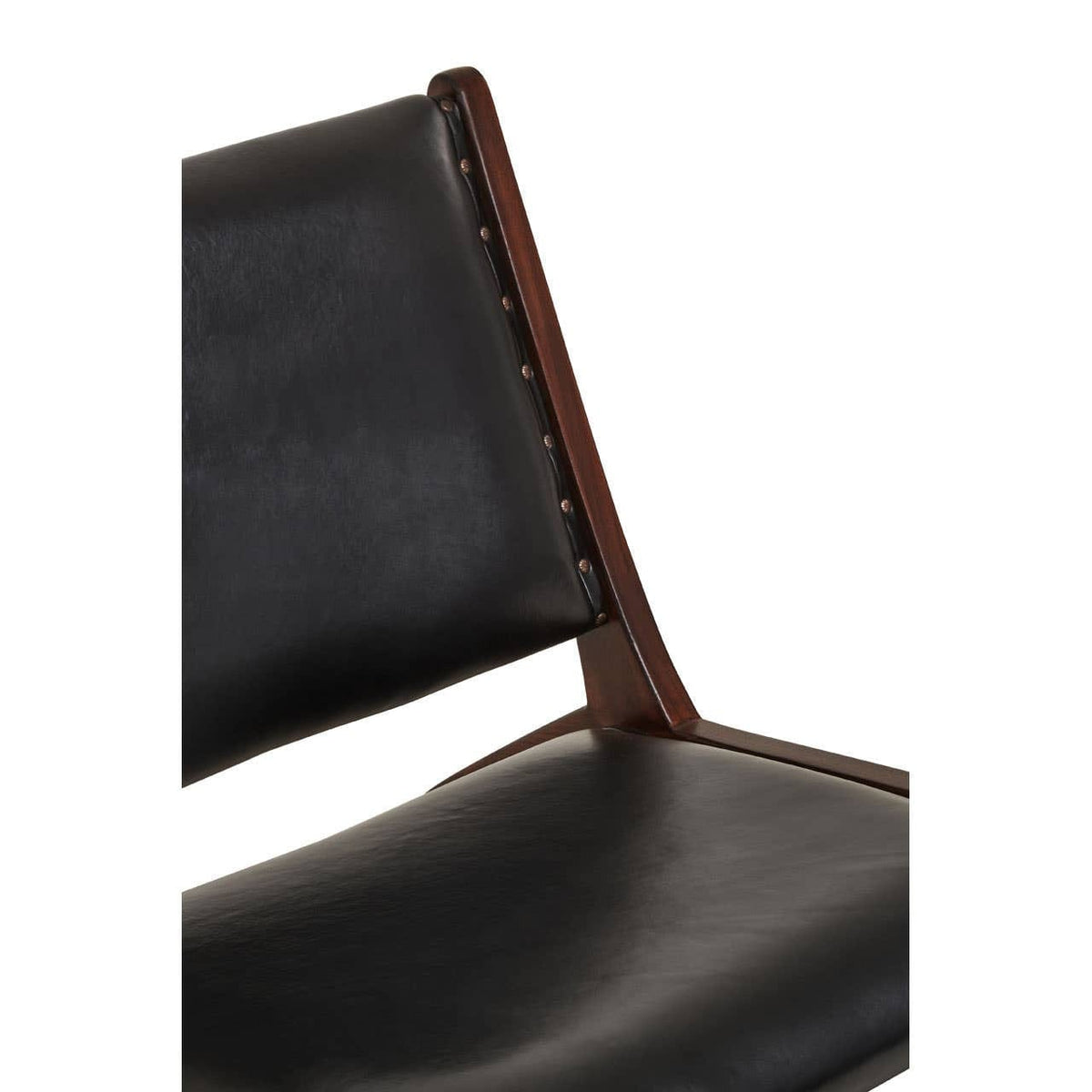 Hamilton Interiors Living Inca Genuine Black Leather Lounge Chair House of Isabella UK