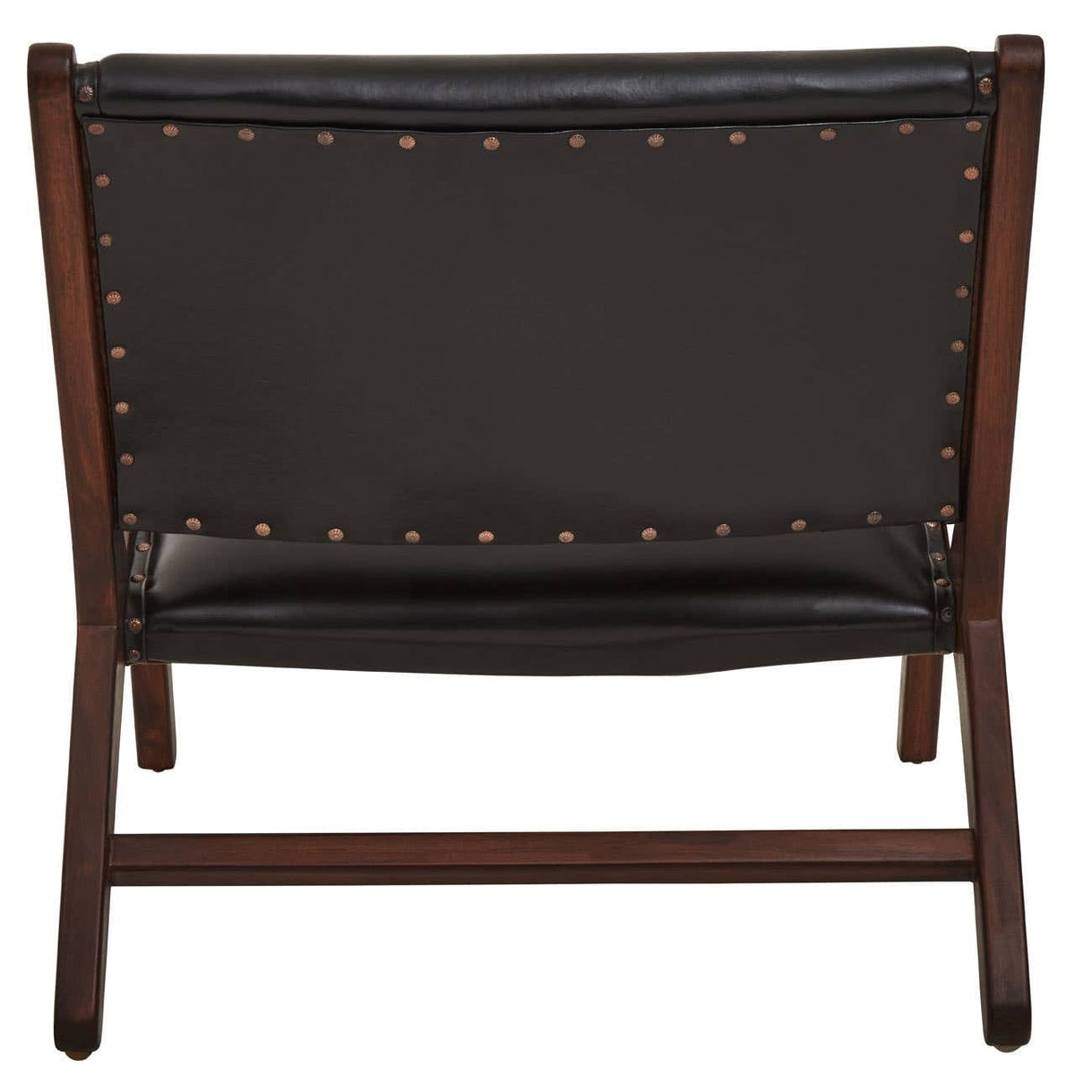 Hamilton Interiors Living Inca Genuine Black Leather Lounge Chair House of Isabella UK