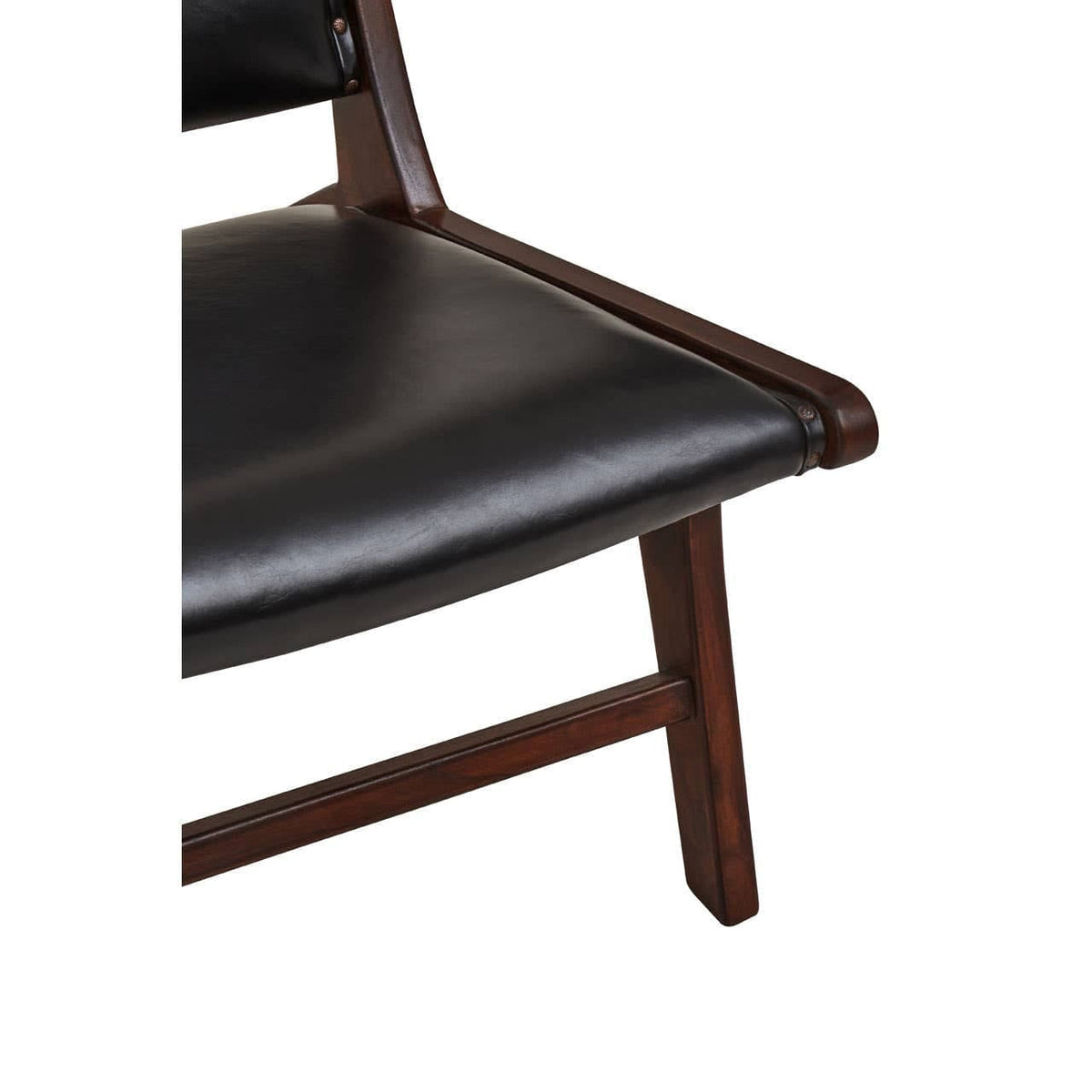 Hamilton Interiors Living Inca Genuine Black Leather Lounge Chair House of Isabella UK