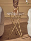 Hamilton Interiors Living Jaipur Side Table with Agate Top House of Isabella UK
