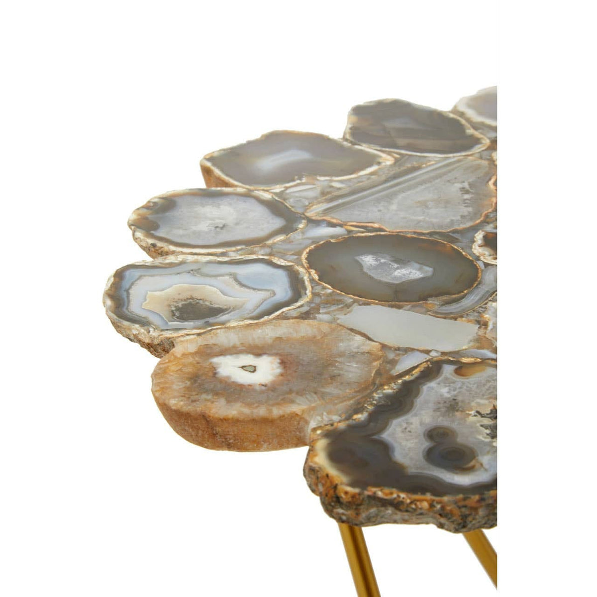 Hamilton Interiors Living Jaipur Side Table with Agate Top House of Isabella UK