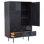 Hamilton Interiors Living Jakara Black Finish Cabinet House of Isabella UK