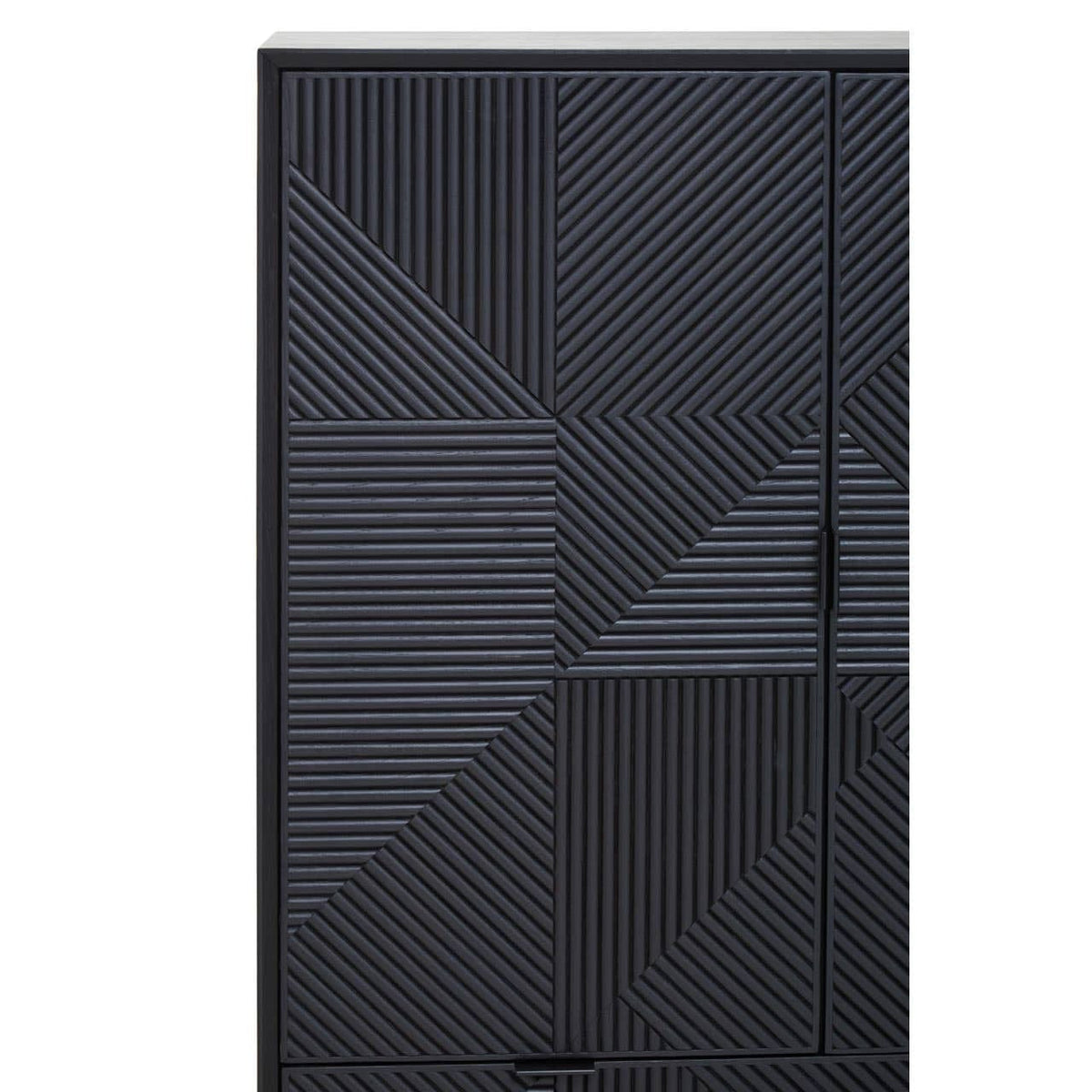Hamilton Interiors Living Jakara Black Finish Cabinet House of Isabella UK