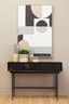 Hamilton Interiors Living Jakara Black Finish Console Table with 2 Drawers House of Isabella UK