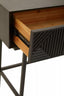 Hamilton Interiors Living Jakara Black Finish Console Table with 2 Drawers House of Isabella UK