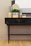 Hamilton Interiors Living Jakara Black Finish Console Table with 2 Drawers House of Isabella UK