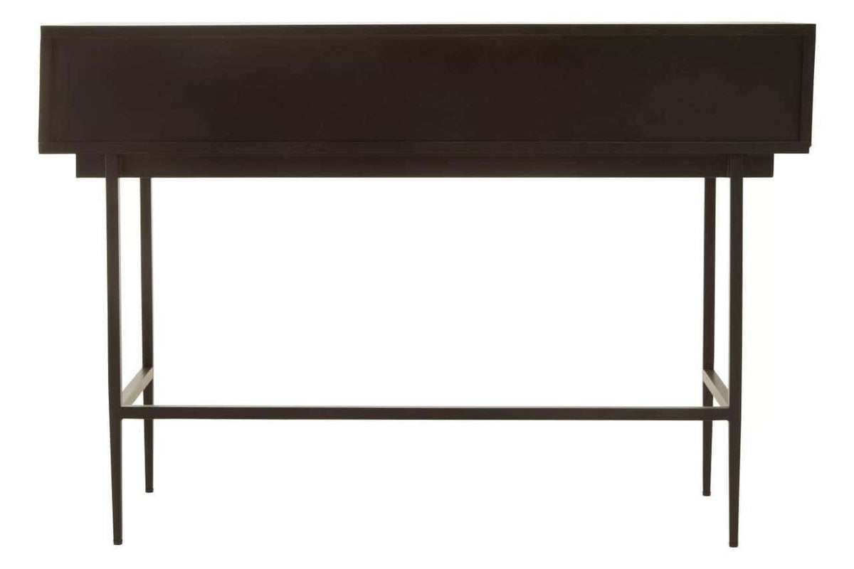 Hamilton Interiors Living Jakara Black Finish Console Table with 2 Drawers House of Isabella UK