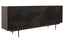 Hamilton Interiors Living Jakara Black Finish Sideboard with 4 Doors and 3 Drawers House of Isabella UK