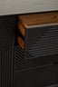 Hamilton Interiors Living Jakara Black Finish Sideboard with 4 Doors and 3 Drawers House of Isabella UK