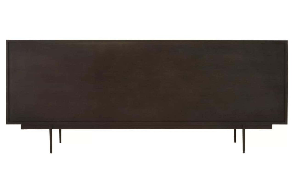 Hamilton Interiors Living Jakara Black Finish Sideboard with 4 Doors and 3 Drawers House of Isabella UK