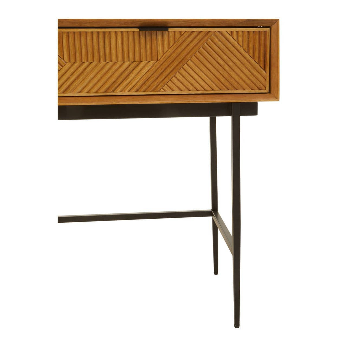 Hamilton Interiors Living Jakara Natural Finish Console Table with 2 Drawers House of Isabella UK
