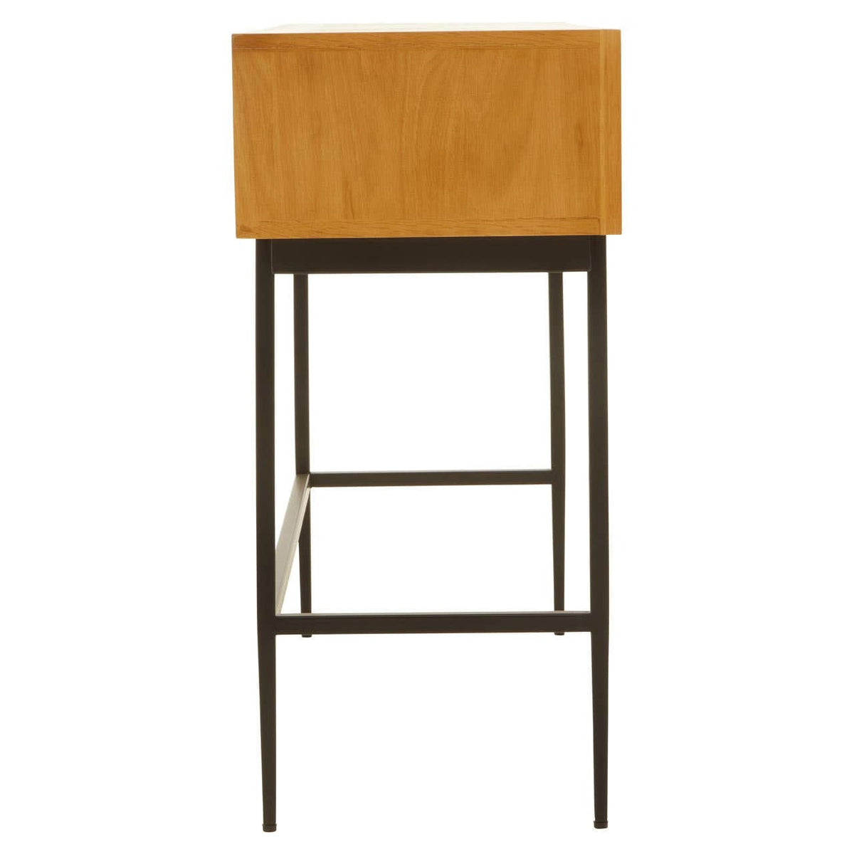 Hamilton Interiors Living Jakara Natural Finish Console Table with 2 Drawers House of Isabella UK