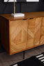 Hamilton Interiors Living Jakara Natural Finish Sideboard with 4 Doors and  3 Drawers House of Isabella UK