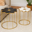 Hamilton Interiors Living Jodie Set Of Two Black And White Petal Tables House of Isabella UK
