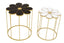 Hamilton Interiors Living Jodie Set Of Two Black And White Petal Tables House of Isabella UK