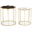 Hamilton Interiors Living Jodie Set Of Two Black And White Petal Tables House of Isabella UK