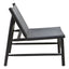 Hamilton Interiors Living Kendari Black Leather and Teak Modern Sling Chair House of Isabella UK