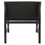 Hamilton Interiors Living Kendari Black Leather and Teak Modern Sling Chair House of Isabella UK
