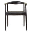 Hamilton Interiors Living Kendari Black Leather and Teak Wood Chair House of Isabella UK
