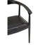 Hamilton Interiors Living Kendari Black Leather and Teak Wood Chair House of Isabella UK
