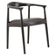 Hamilton Interiors Living Kendari Black Leather and Teak Wood Chair House of Isabella UK