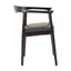 Hamilton Interiors Living Kendari Black Leather and Teak Wood Chair House of Isabella UK