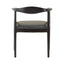 Hamilton Interiors Living Kendari Black Leather and Teak Wood Chair House of Isabella UK