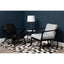 Hamilton Interiors Living Kendari Black Leather and Teak Wood Frame Armchair House of Isabella UK