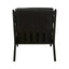 Hamilton Interiors Living Kendari Black Leather and Teak Wood Frame Armchair House of Isabella UK