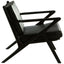 Hamilton Interiors Living Kendari Black Leather and Teak Wood Frame Armchair House of Isabella UK