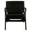 Hamilton Interiors Living Kendari Black Leather and Teak Wood Frame Armchair House of Isabella UK