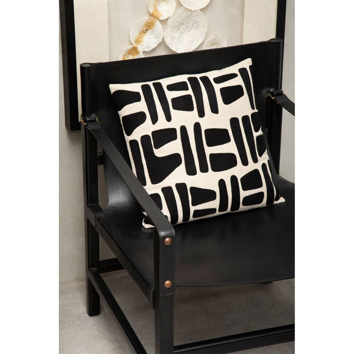 Hamilton Interiors Living Kendari Black Teak Wood Frame Armchair House of Isabella UK