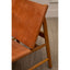 Hamilton Interiors Living Kendari Brown Leather and Teak Modern Sling Chair House of Isabella UK
