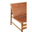 Hamilton Interiors Living Kendari Brown Leather and Teak Modern Sling Chair House of Isabella UK