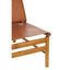 Hamilton Interiors Living Kendari Brown Leather and Teak Modern Sling Chair House of Isabella UK