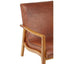 Hamilton Interiors Living Kendari Brown Leather and Teak Wood Armchair House of Isabella UK