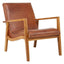 Hamilton Interiors Living Kendari Brown Leather and Teak Wood Armchair House of Isabella UK