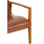 Hamilton Interiors Living Kendari Brown Leather and Teak Wood Armchair House of Isabella UK