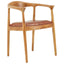 Hamilton Interiors Living Kendari Brown Leather and Teak Wood Chair House of Isabella UK