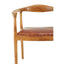 Hamilton Interiors Living Kendari Brown Leather and Teak Wood Chair House of Isabella UK