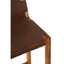 Hamilton Interiors Living Kendari Brown Leather Bar Chair with Teak Wood Frame House of Isabella UK