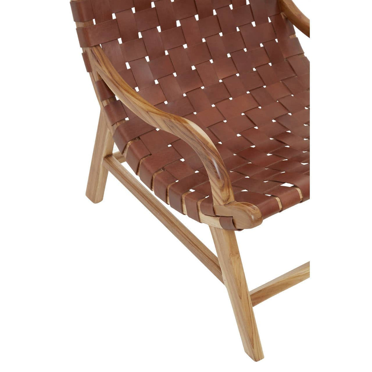 Hamilton Interiors Living Kendari Brown Woven Leather Chair House of Isabella UK