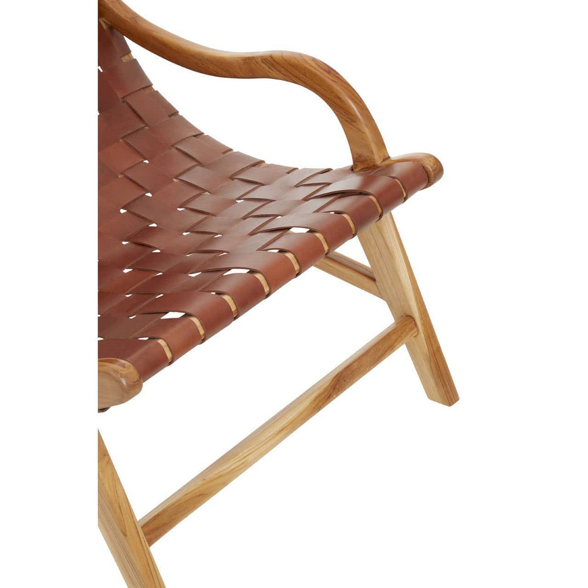 Hamilton Interiors Living Kendari Brown Woven Leather Chair House of Isabella UK