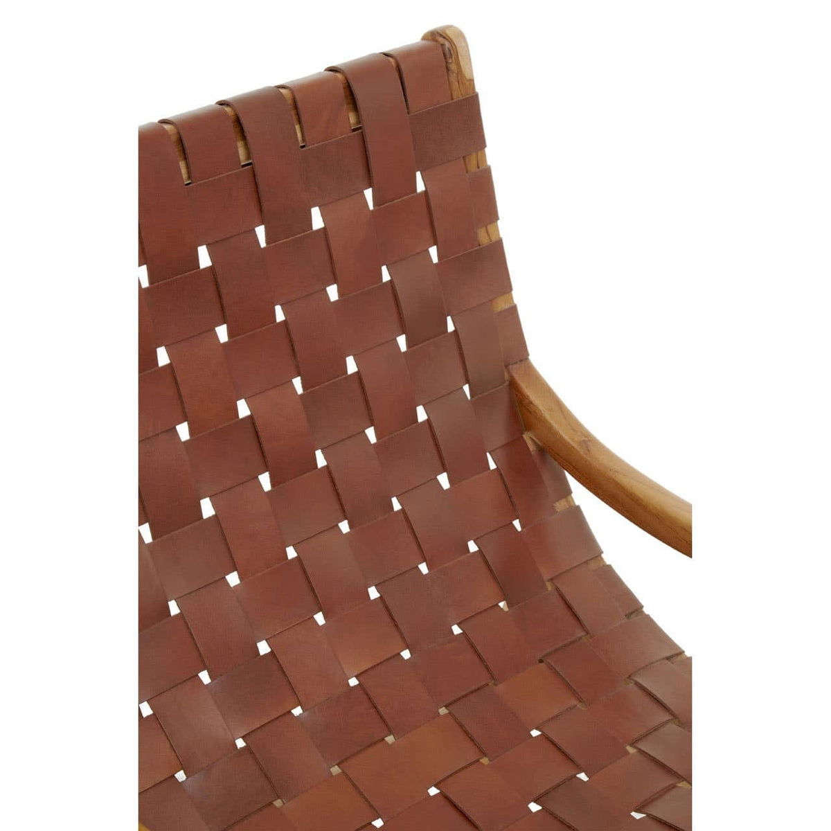 Hamilton Interiors Living Kendari Brown Woven Leather Chair House of Isabella UK