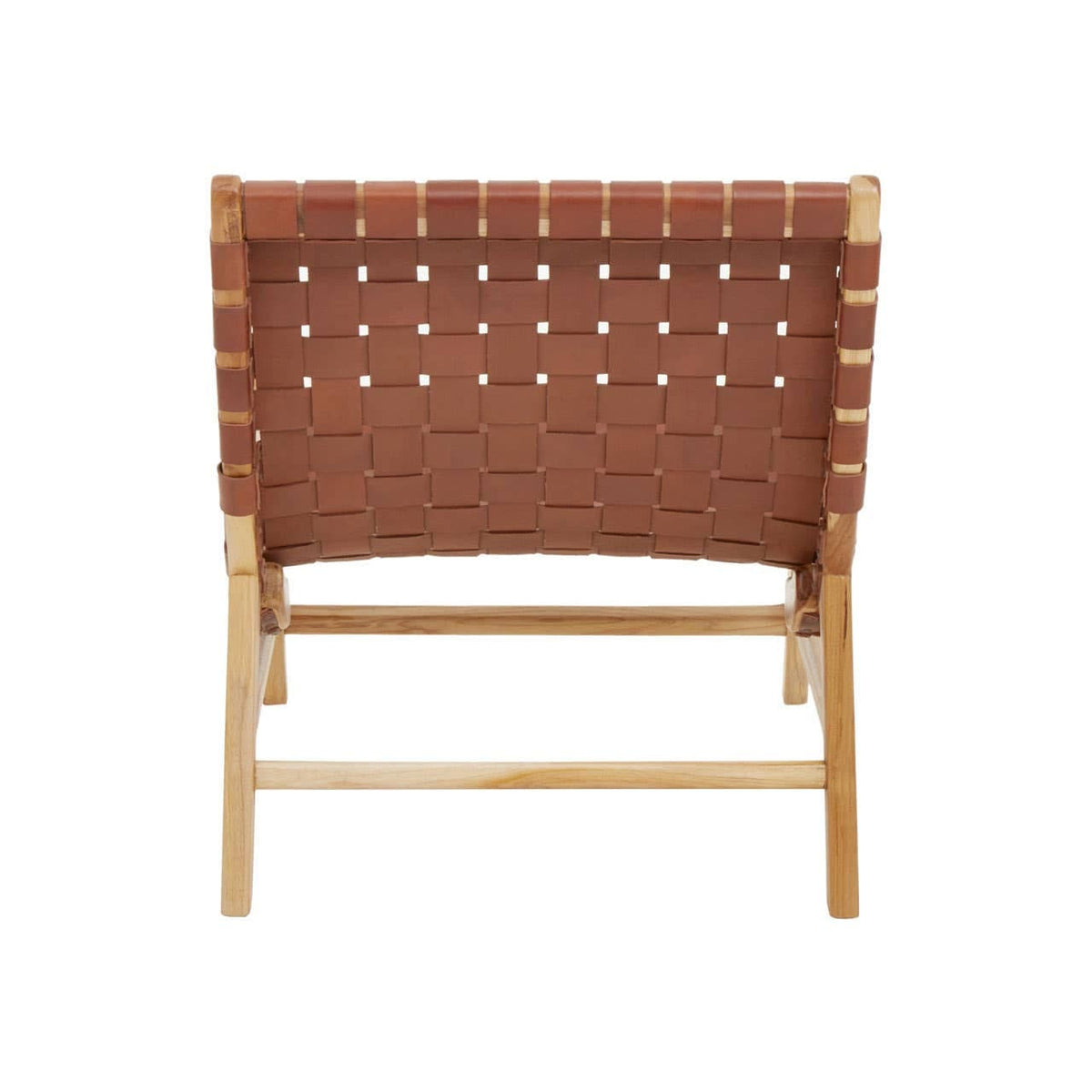 Hamilton Interiors Living Kendari Brown Woven Leather Chair House of Isabella UK