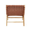 Hamilton Interiors Living Kendari Brown Woven Leather Chair House of Isabella UK