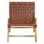 Hamilton Interiors Living Kendari Brown Woven Leather Chair House of Isabella UK